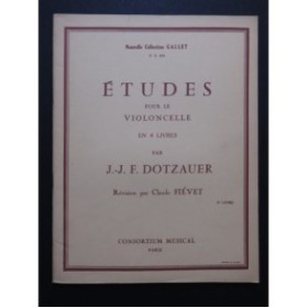 DOTZAUER J. J. F. Etudes 4e Livre Violoncelle