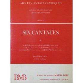 Six Cantates Baroques Chant Piano Basse continue 1976