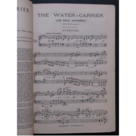 CHERUBINI Luigi The Water Carrier Opéra Chant Piano XIXe