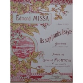 MISSA Edmond Ils sont partis les Gas Chant Piano ca1895