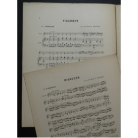 LEMARIÉ Amédée Rigaudon Violon Piano ca1890