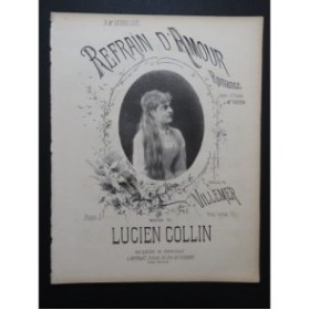 COLLIN Lucien Refrain d'Amour Chant Piano ca1870