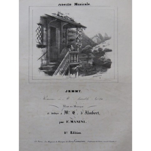 MASINI Francesco Jemmy Chant Piano ca1840