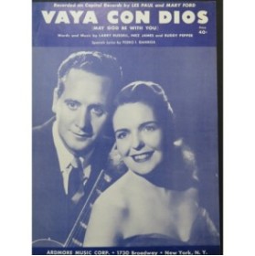 RUSSEL L. JAMES I. PEPPER B. Vaya Con Dios Chant Piano 1953