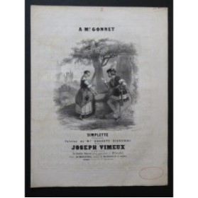 VIMEUX Joseph Simplette Chant Piano ca1840