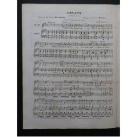 VIMEUX Joseph Simplette Chant Piano ca1840