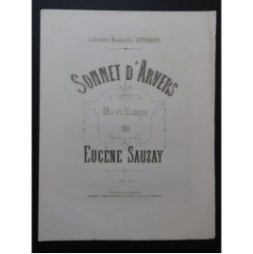 SAUZAY Eugène Sonnet D'Arvers Chant Piano Chant Piano ca1870