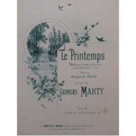 MARTY Georges Le Printemps Chant Piano 1887