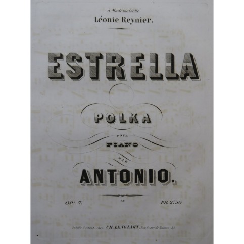 ANTONIO Estrella Piano XIXe siècle