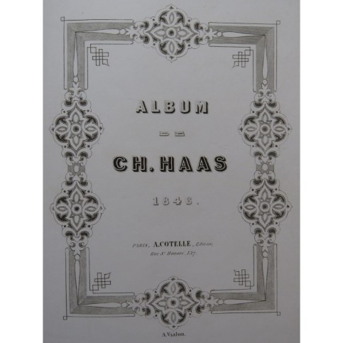 HAAS Charles Album 10 Pièces Chant Piano 1846