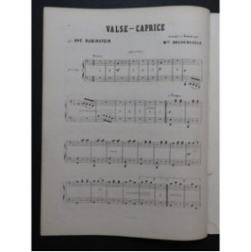 RUBINSTEIN Anton Valse Caprice Piano 4 mains ca1875