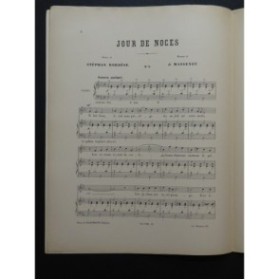 MASSENET Jules Jour de noces Chant Piano ca1886