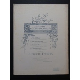 DUBOIS Théodore L'Air était doux Chant Piano 1894