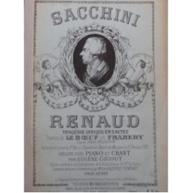 SACCHINI Antonio Renaud Opéra Chant Piano 1880