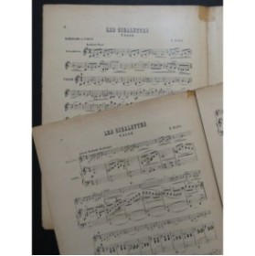 ALBIN J. Les Cigalettes Valse Piano Mandoline ou Violon 1902
