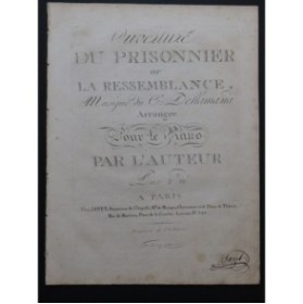 DELLA MARIA Domenico Le Prisonnier Opéra Ouverture Piano ca1800