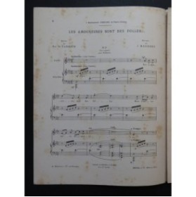 MASSENET Jules Les Amoureuses sont des Folles... Chant Piano 1902