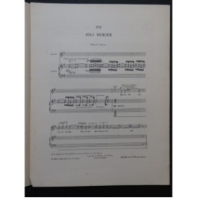 MORET Ernest L'Heure Chantante Joli Berger Chant Piano 1909