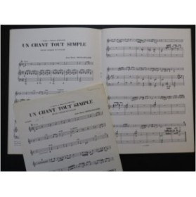 DEPELSENAIRE Jean-Marie Un chant tout simple Violon Piano 1973