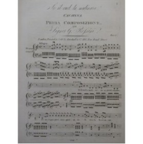 ROSSINI G. Cavatina Chant Piano ca1830