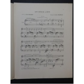 DELBRUCK Alfred Un Doux Lien Dédicace Chant Piano ca1893