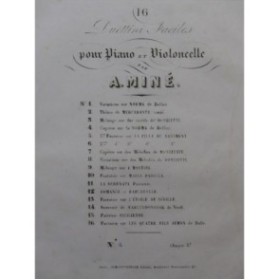 MINÉ A. Caprice et Variations Norma Bellini Violoncelle Piano ca1840