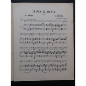 GOUNOD Charles Le Nom de Marie Chant Piano ca1890