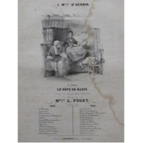PUGET Loïsa Le rêve de Marie Chant Piano 1840