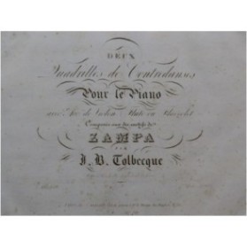 TOLBECQUE J. B. Quadrille No 1 de Contredanses Piano ca1832