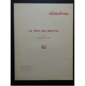 CAPLET André La mort des pauvres Chant Piano 1924
