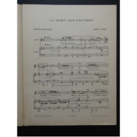 CAPLET André La mort des pauvres Chant Piano 1924
