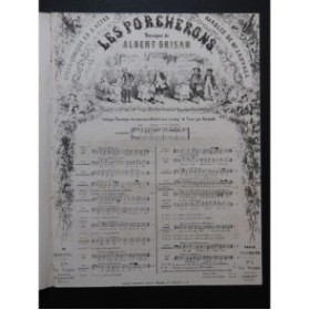 GRISAR Albert Les Porcherons No 9 Chant Piano ca1850