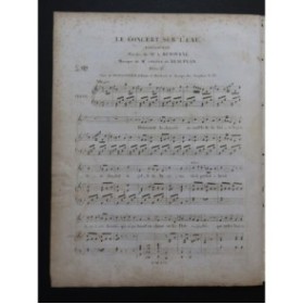 DE BEAUPLAN Amédée Le Concert sur l'eau Chant Piano ca1830