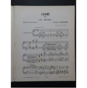 NEUSTEDT Charles Lakmé Idylle Transcription Piano ca1883