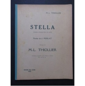 THIOLLIER Marie-Louise Stella Opéra Dédicace Chant Piano 1928