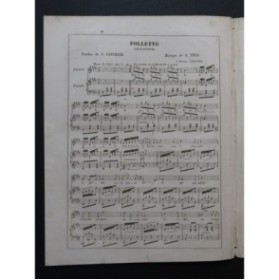 THYS Alphonse Follette Chant Piano ca1850