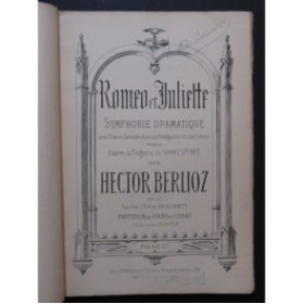 BERLIOZ Hector Roméo et Juliette Opéra Chant Piano ca1880
