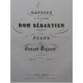 DEJAZET Ernest Caprice Piano ca1840