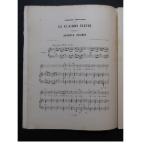 HOLMÈS Augusta Le Clairon Fleuri Chant Piano 1887
