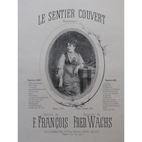 WACHS Fred Le Sentier couvert Chant Piano ca1875