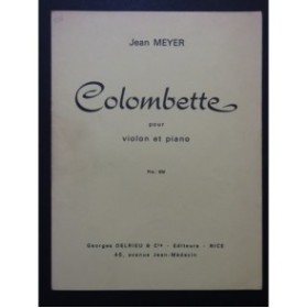 MEYER Jean Colombette Violon Piano 1970