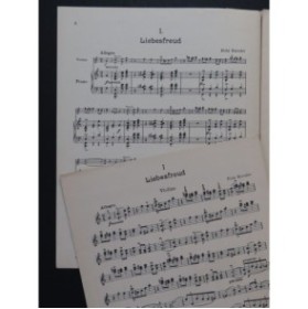 KREISLER Fritz Liebesfreud Violon Piano 1910