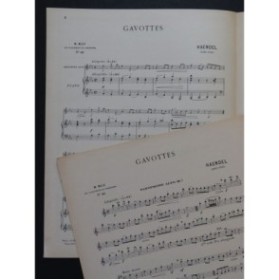 HAENDEL G. F. Gavottes Saxophone Piano 1953