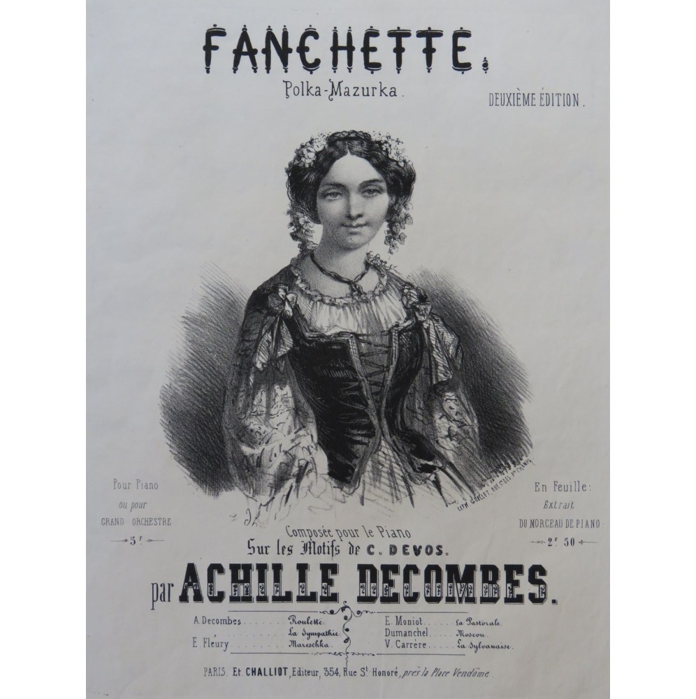 DECOMBES Achille Fanchette Piano ca1850