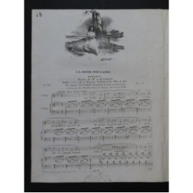 PANSERON Auguste La jeune insulaire Piano Chant ca1830