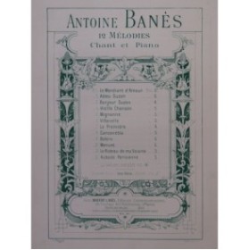 BANÈS Antoine La Première Chant Piano ca1890