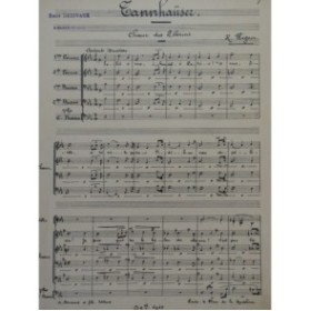WAGNER Richard Tannhaüser Choeur des Pélerins Chant Orchestre 1928