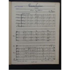 WAGNER Richard Tannhaüser Choeur des Pélerins Chant Orchestre 1928