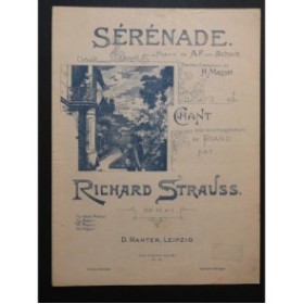 STRAUSS Richard Sérénade Chant Piano 1912