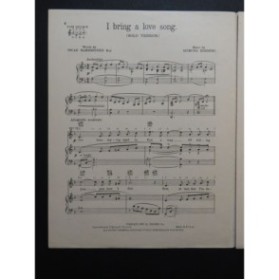 ROMBERG Sigmund I bring a love song Chant Piano 1930